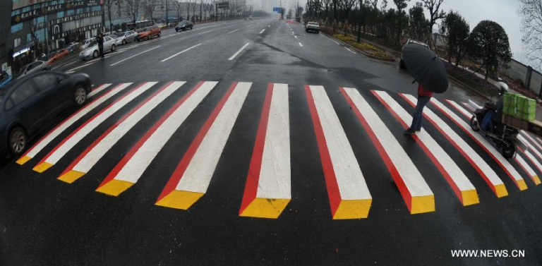 pasos de peatones 3d en china