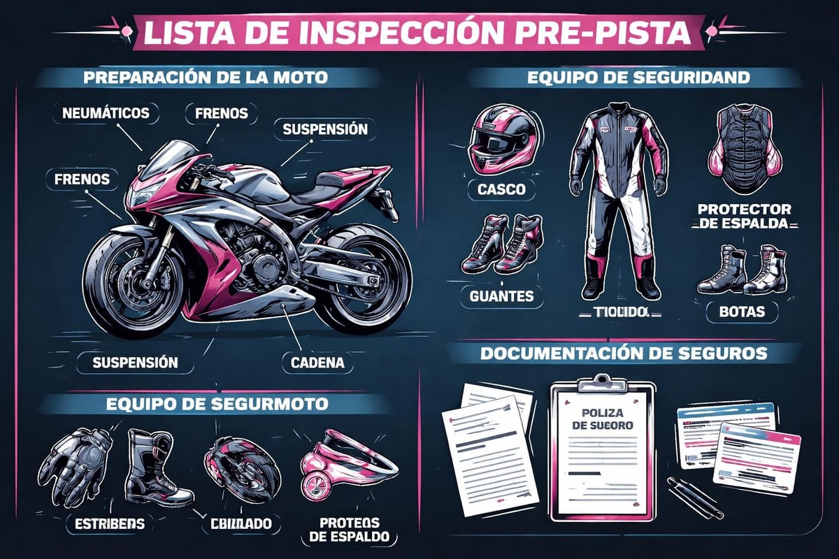Checklist de preparación de la moto para rodar en circuito