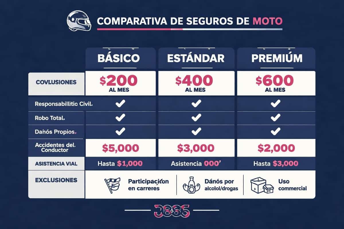 Comparación de pólizas de moto