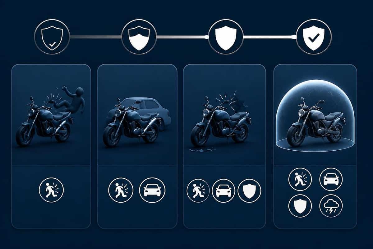Comparativa modalidades seguro moto