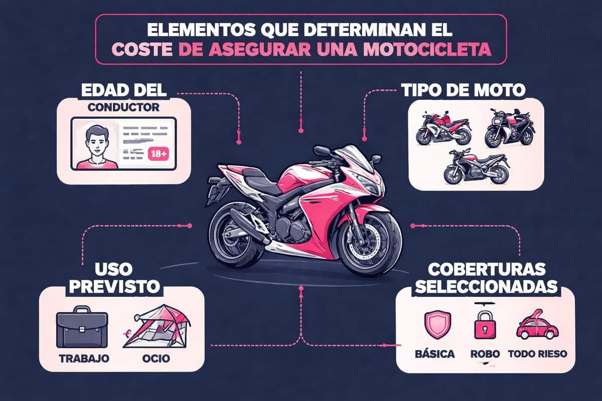 Factores de precio en seguros de moto