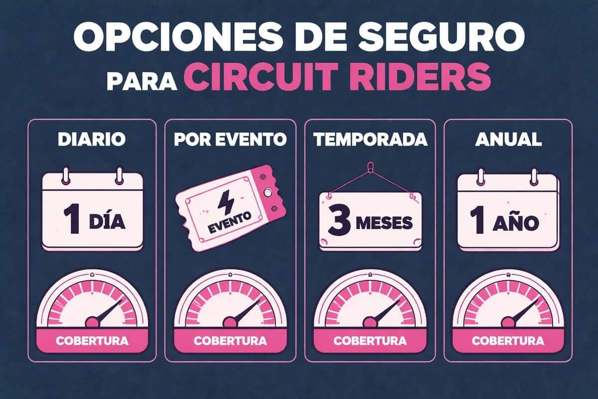 Opciones de contratación del seguro de circuito por días o anual