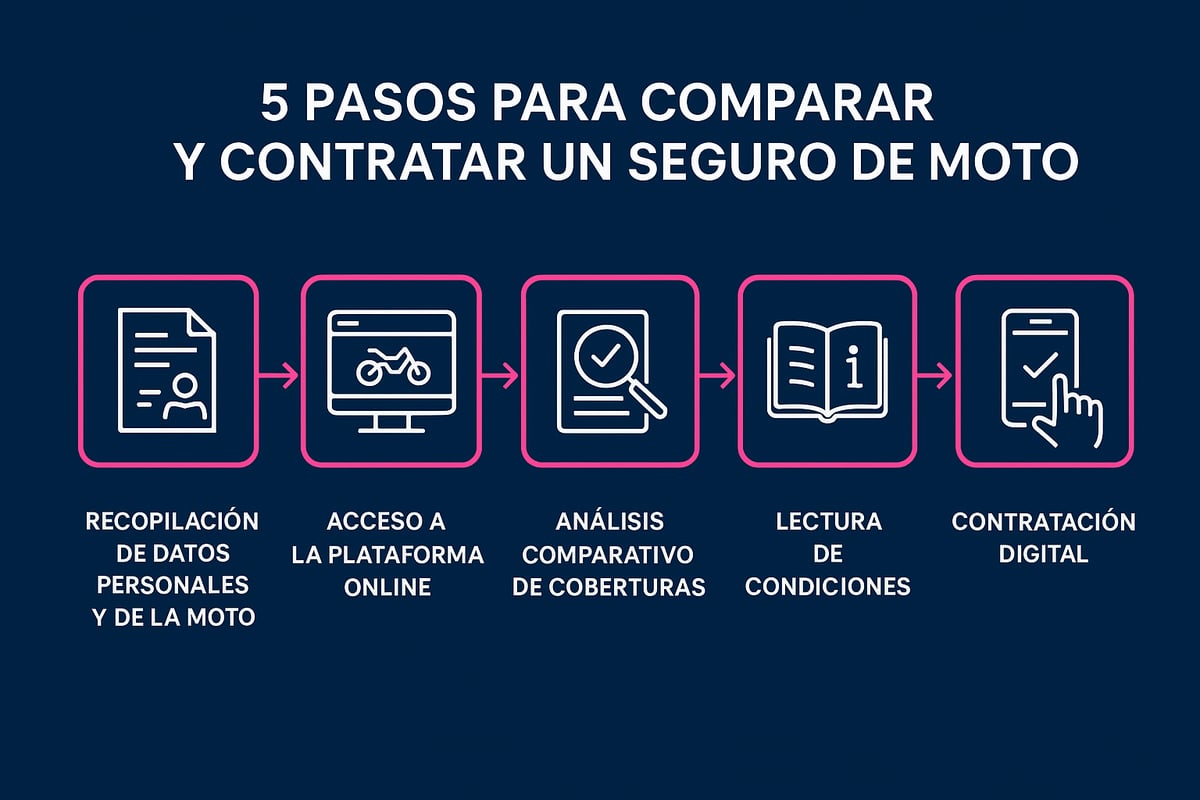 Pasos para comparar y contratar un seguro de moto online