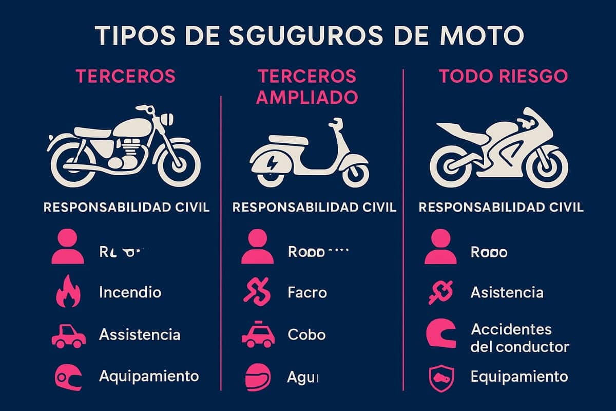 Modalidades de seguro de moto y coberturas