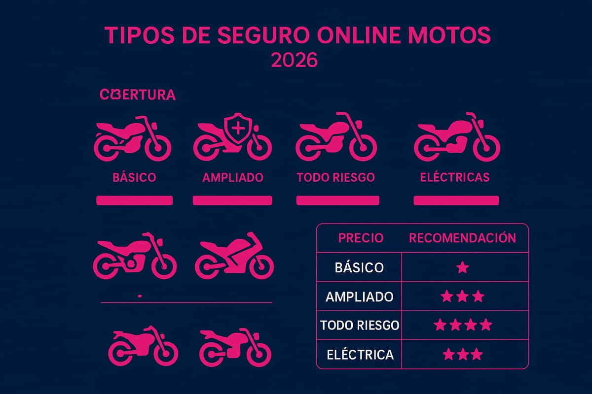 Tipos de seguros online para motos: ¿cuál elegir?