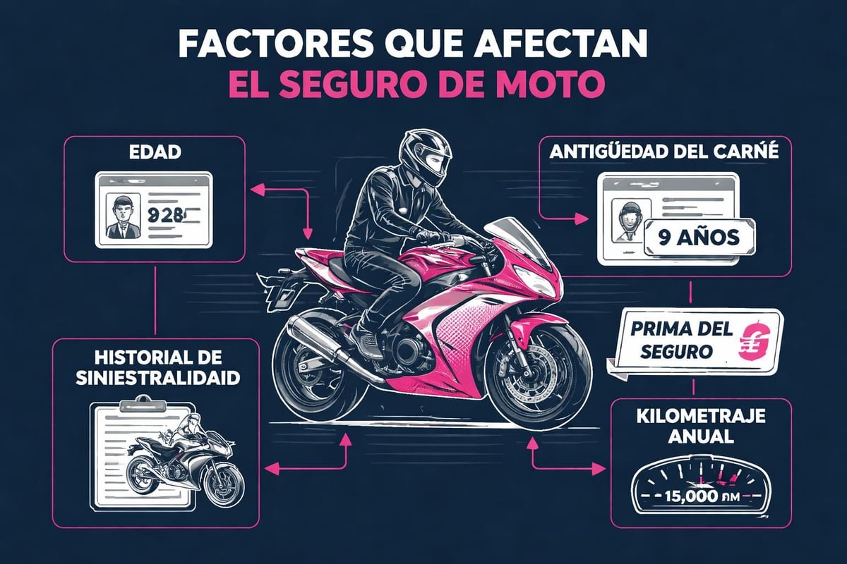 Perfil del conductor y precio del seguro de moto